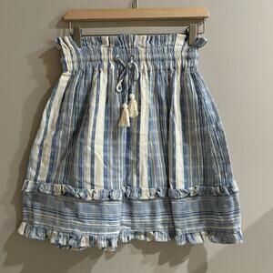 Bik Bok Blue Striped Mini Skirt